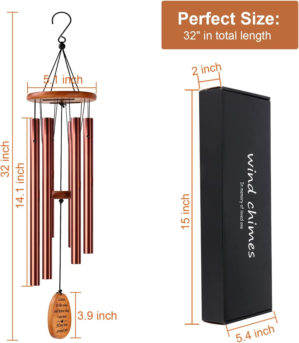 Sympathy Wind Chimes for Memorial and Remembrance M665975