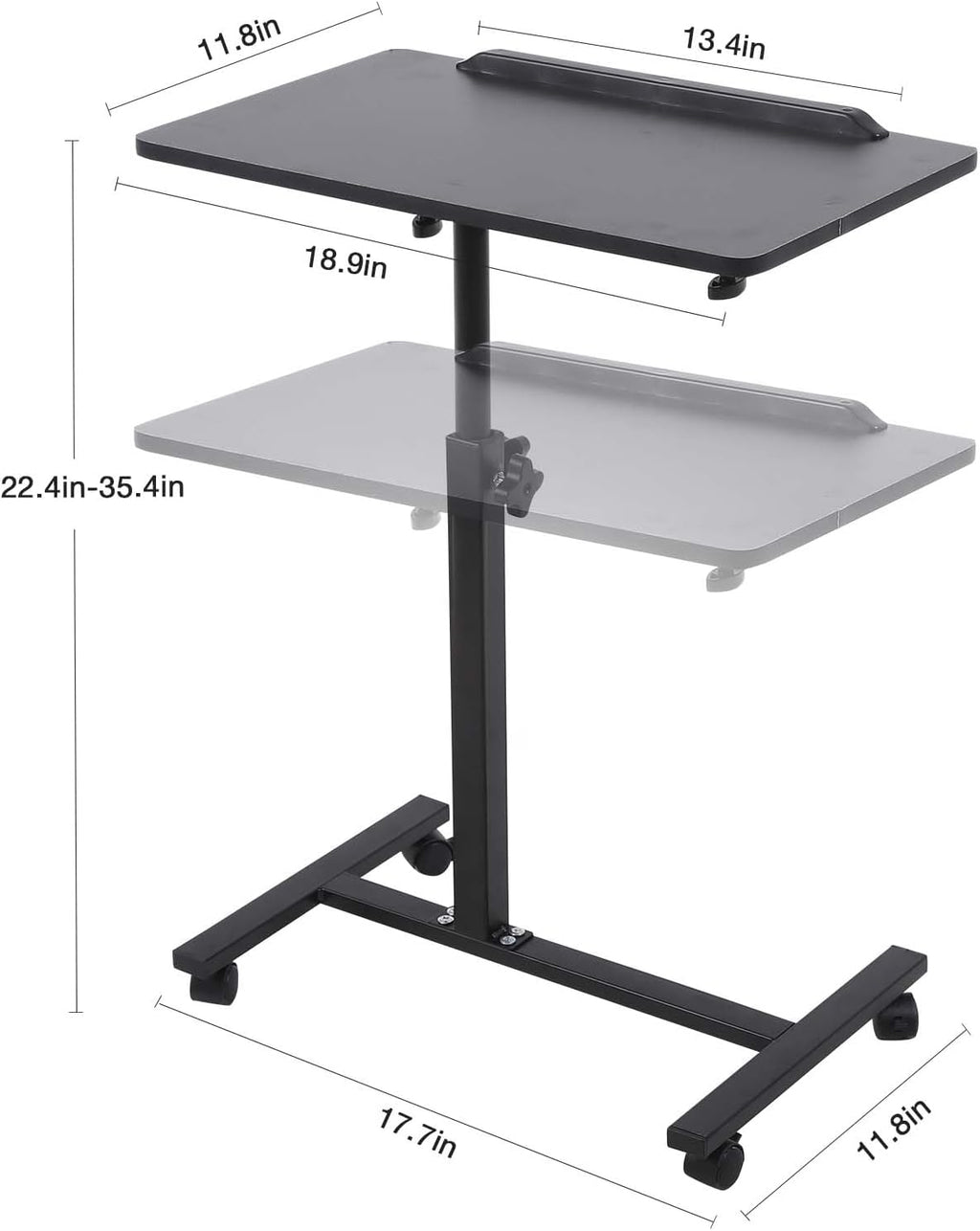 Adjustable Overbed Table with Wheels for Hospital and Home Use J8519