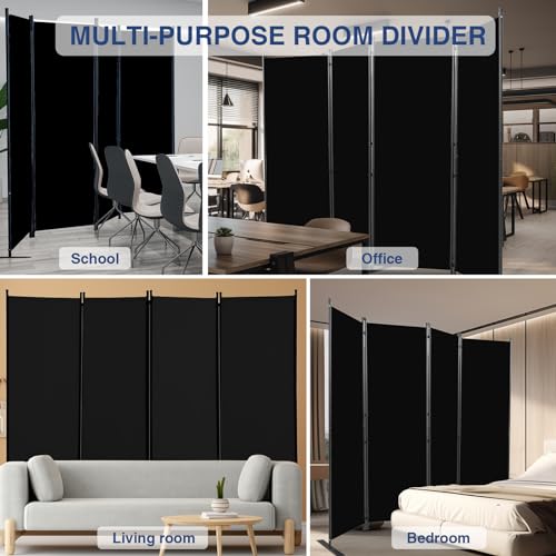 6 Panel Room Divider, Folding Privacy Screen, Freestanding Partition for Home Office P507