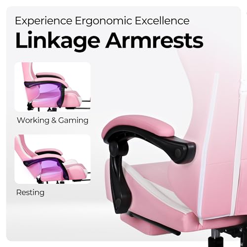 Ergonomic High Back Gaming Chair with Footrest PU Leather Recliner O1049