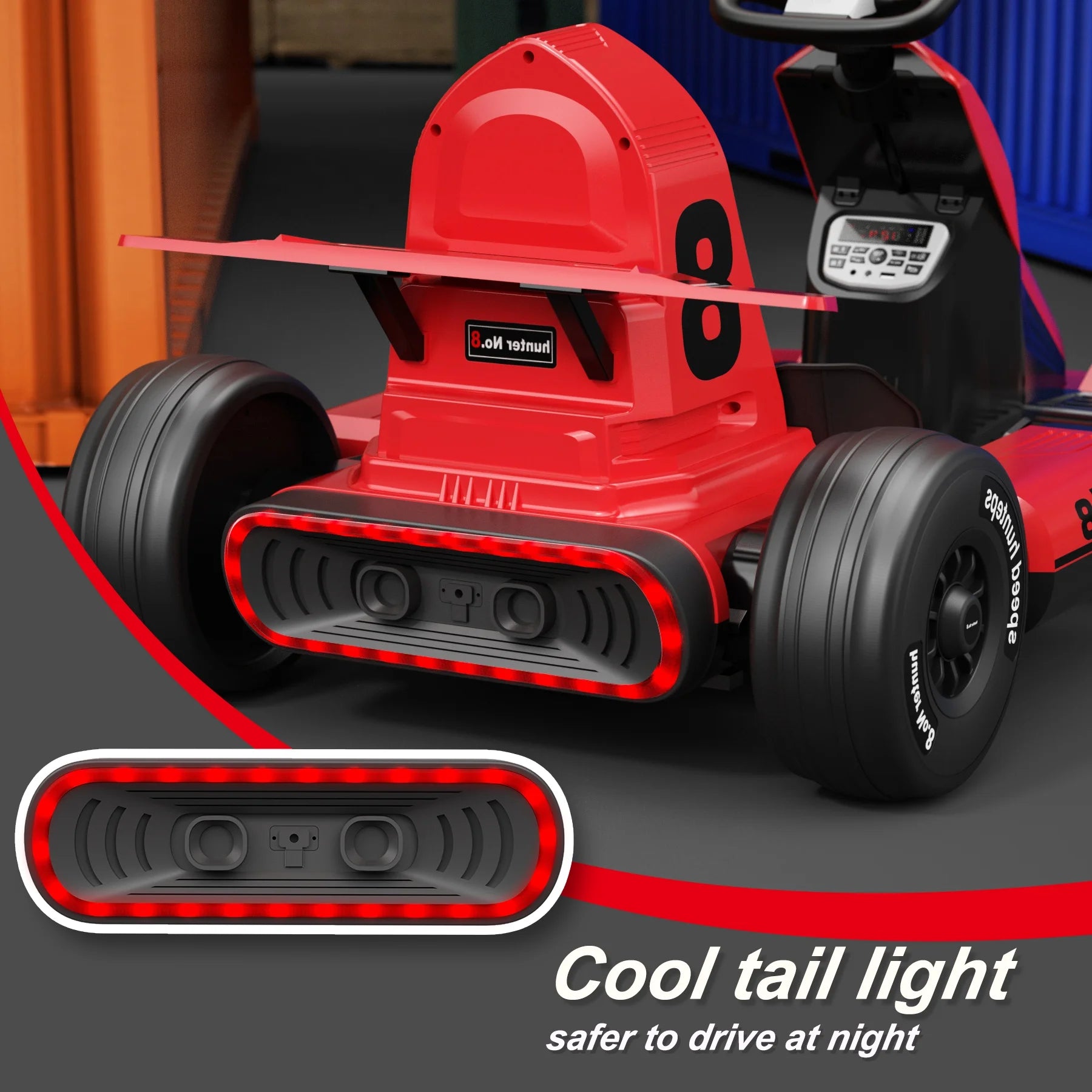 Electric Ride On Go Kart for Kids Adults, 12V Remote Control Q4063