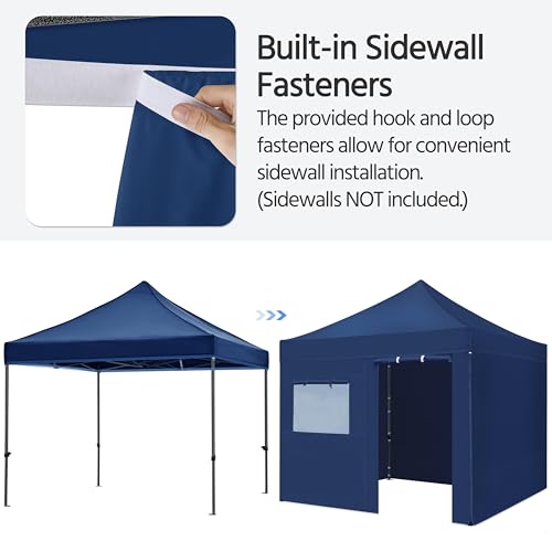 Heavy Duty Pop Up Canopy Tent 10x20 with Wheeled Carry Bag, White X6840