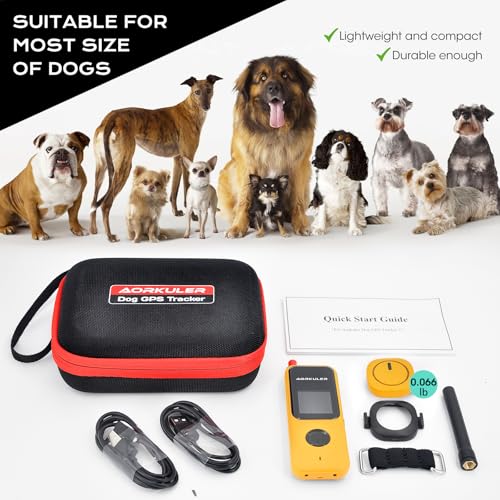 GPS Dog Tracker for No-Signal Areas, Real-Time Pet Locator for Hiking and Camping J9454