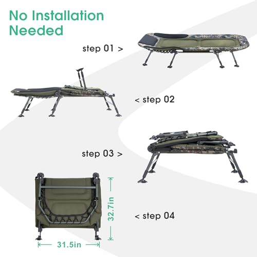 Camping Cot for Adults with Carry Bag, Heavy Duty Folding Bed X3436
