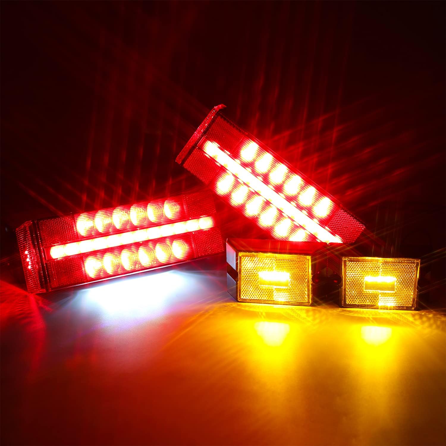 Submersible LED Trailer Light Kit, Waterproof Tail Lights with Turn and License Lights P543829