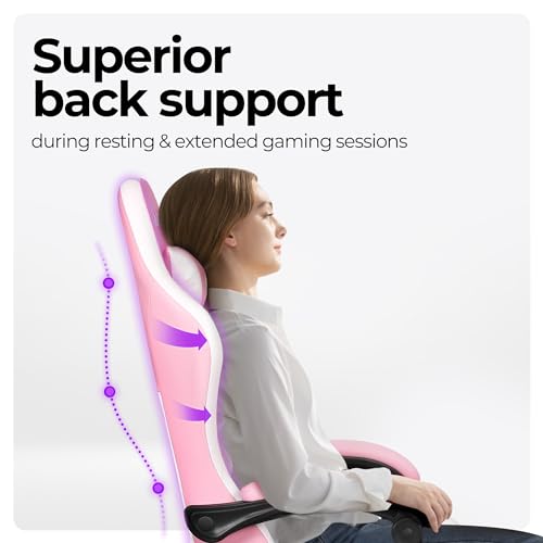 Ergonomic High Back Gaming Chair with Footrest PU Leather Recliner O1049