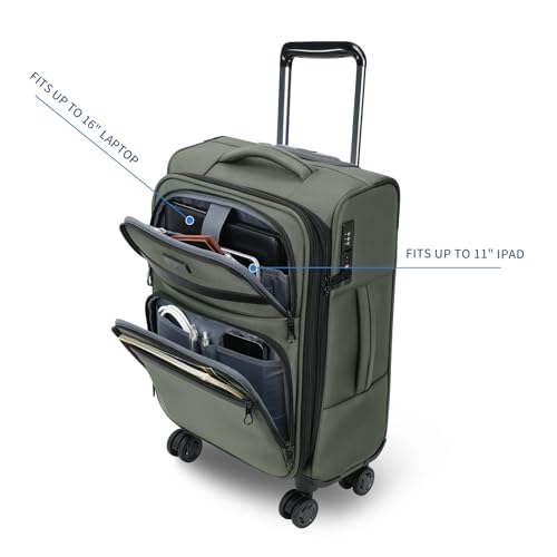 Softside Expandable Carry On Luggage with Spinner Wheels and TSA Lock, 20-Inch R869