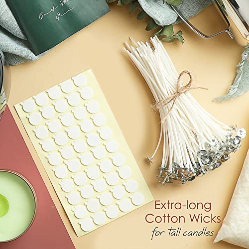 Soy Candle Wax for Candle Making, 30 lb Bag with Cotton Wicks and Wick Stickers X818028