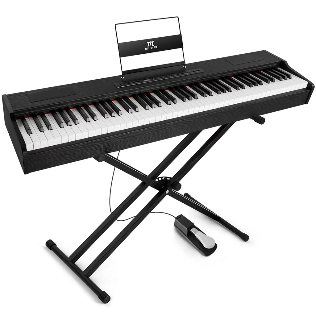 88-Key Digital Piano Weighted Keyboard with Stand, Bluetooth, Pedal, Bag C124
