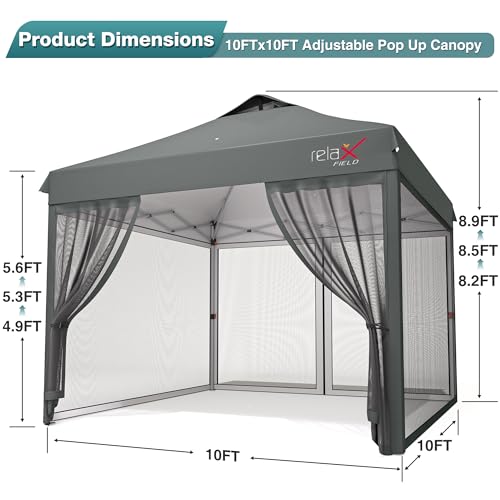 Pop Up Canopy Tent 10x10 with Mosquito Netting M5215