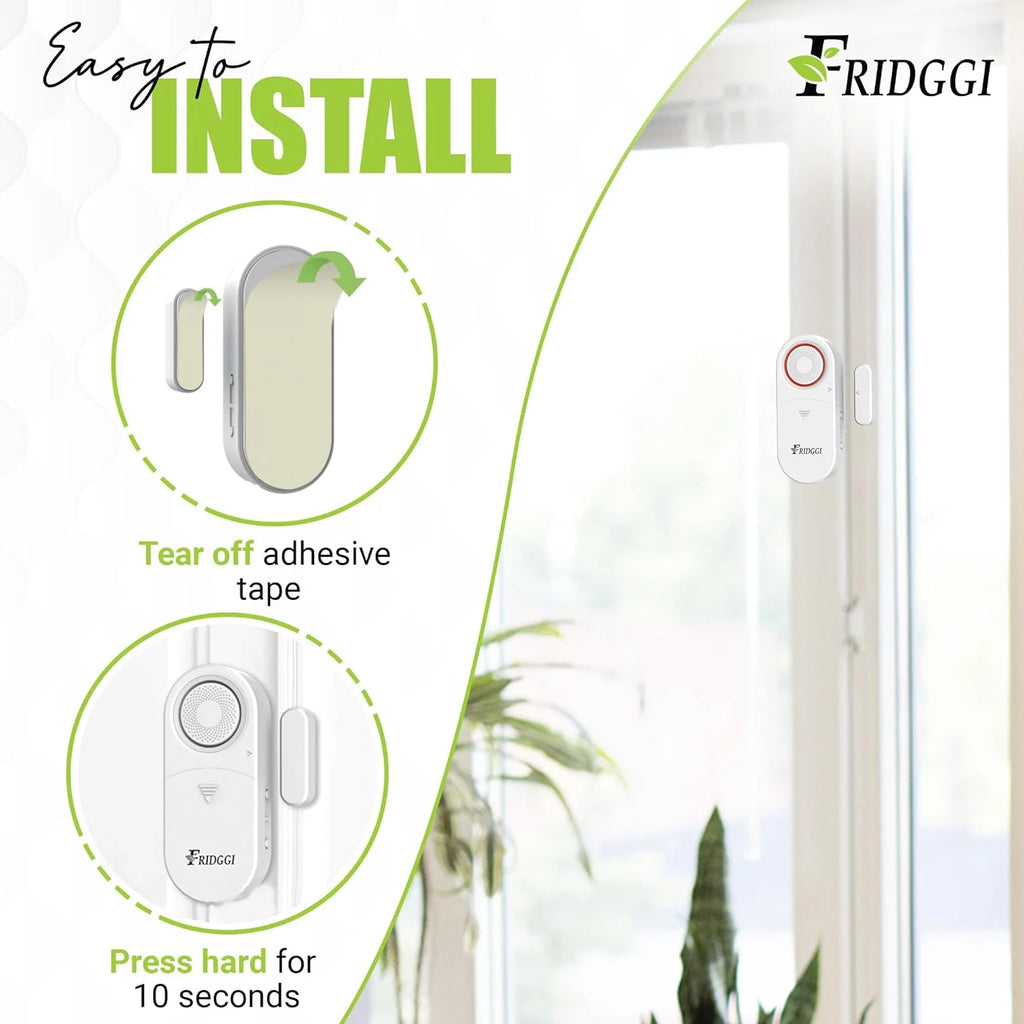 3-in-1 Door Alarm with Time Delay, 80 to 120 dB, for Freezer and Home L911834