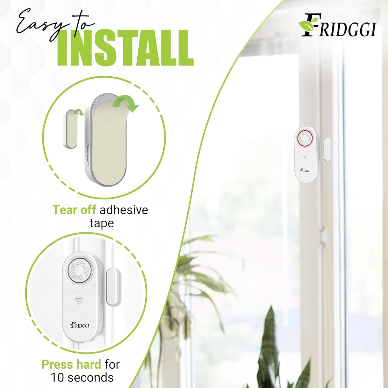3-in-1 Door Alarm with Time Delay, 80 to 120 dB, for Freezer and Home L911834
