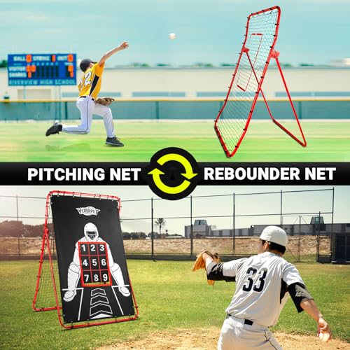 Baseball Rebounder and Pitching Net with Strike Zone O711834
