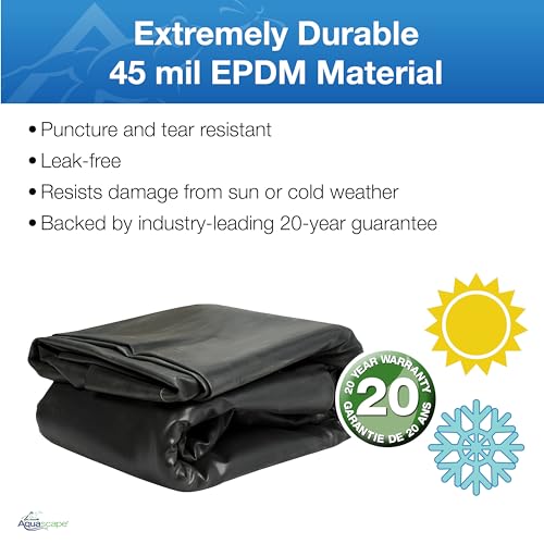 Pond Liner 10 x 8 ft, 80 sq ft, Black U186