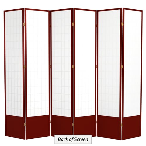 7 ft. Tall Window Pane Shoji Screen Room Divider, 3 Panels T5246