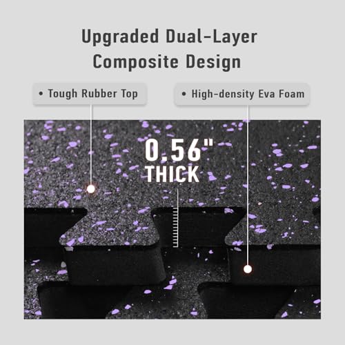 Exercise Mats 24 Sq Ft Interlocking EVA Foam for Home Gym I7577