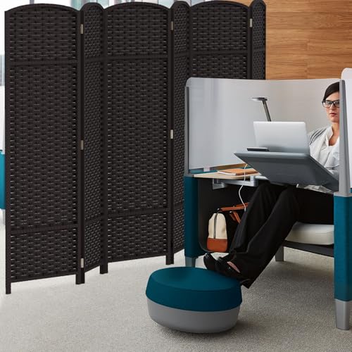 4 Panel Room Divider Screen 5.6 Ft Tall Folding Privacy Partition N658