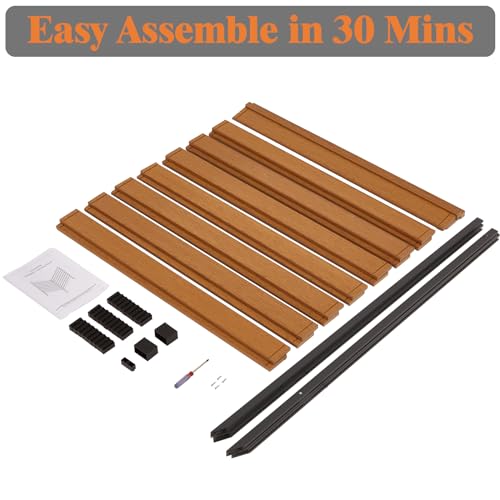 Outdoor Privacy Screen with Heavy Duty Stakes, Weather Resistant, 51"H x 39"W, 2-Panels M2288