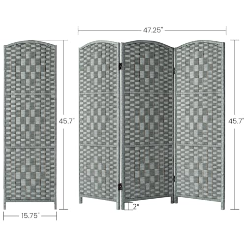 3 Panel Folding Room Divider, Privacy Screen, Dark Mocha S685