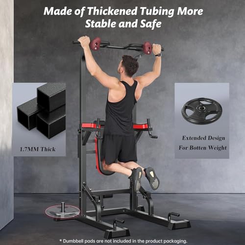 Power Tower Dip Station Pull Up Bar with Supine Board X697