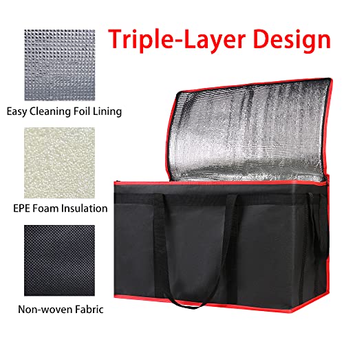 Insulated Food Delivery Bag Hot Cold Meal Carrier Cooler Tote K646948