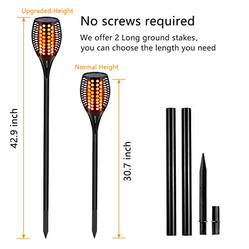 Flickering Flame Torch Lights Outdoor Waterproof 4-Pack I197