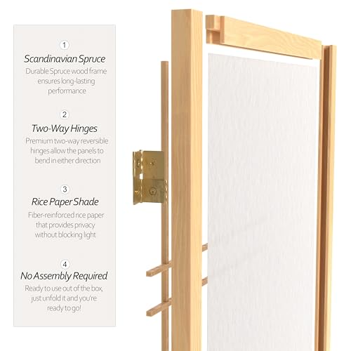 6 Panel Honey Room Divider X65165