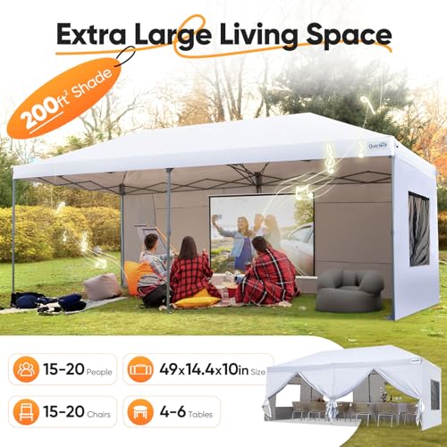 Pop up Canopy Tent 10x20ft Waterproof with Roller Bag O882