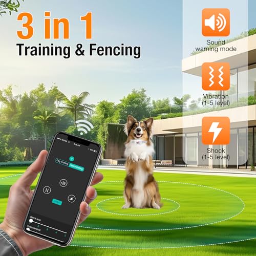 Wireless Dog Fence & Training Collar with GPS and Bluetooth H3652