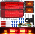 LINKITOM New Submersible LED Trailer Light Kit, Super Bright Brake Stop Turn Tail License Lights for Camper Truck RV Boat Snowmobile Over 80" Inches