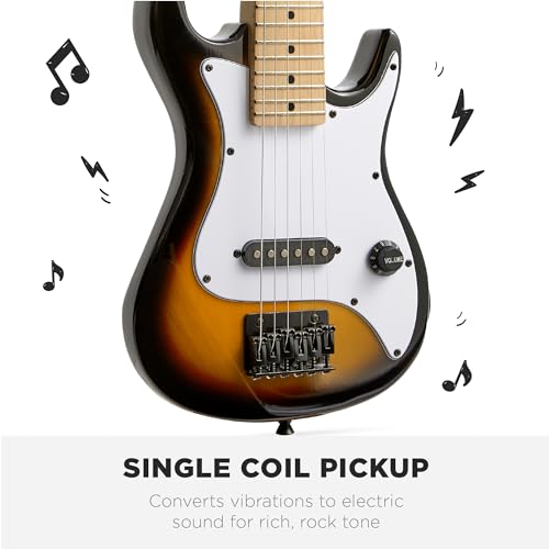30in Kids Electric Guitar Beginner Starter Kit with Amplifier, Metallic Blue U78618