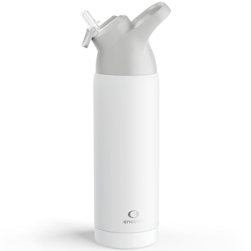Insulated Stainless Steel Water Bottle with Straw, 24 oz X205853