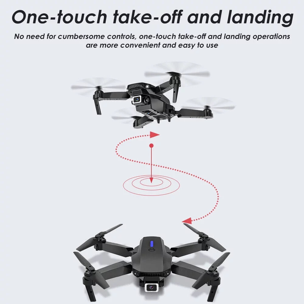4K HD Dual Camera RC Drone with WiFi FPV, 4 Batteries Included P729255