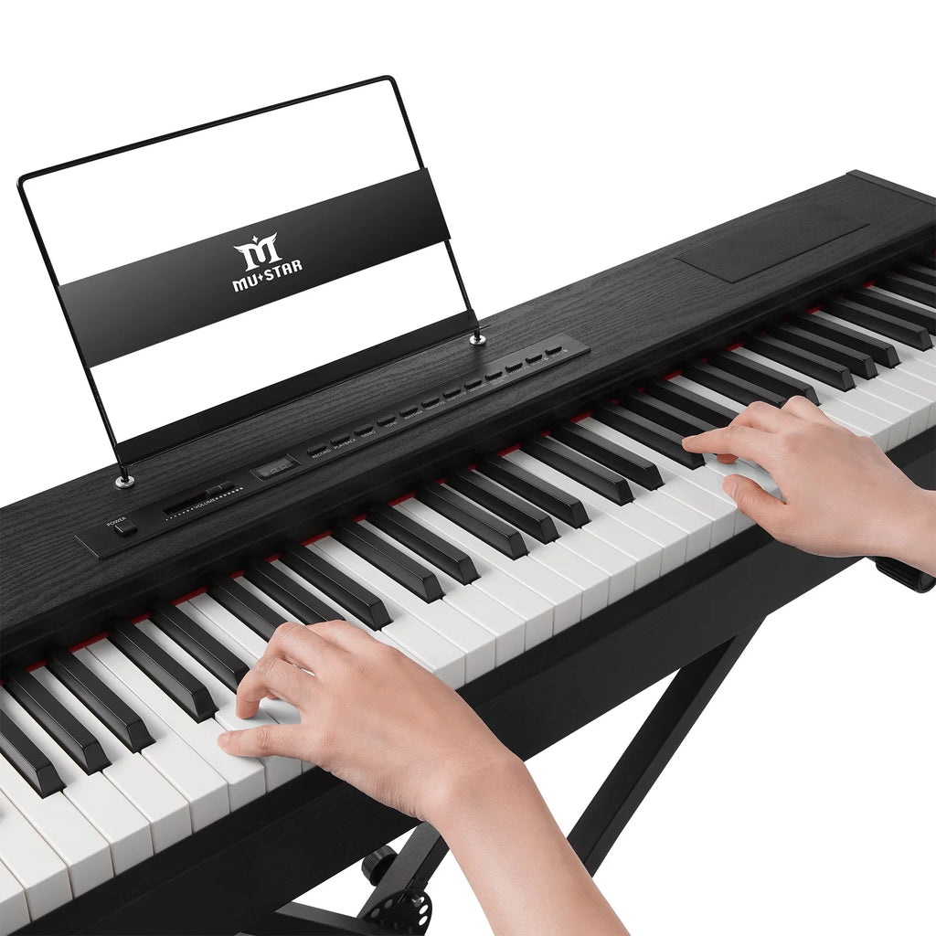 88-Key Digital Piano Weighted Keyboard with Stand, Bluetooth, Pedal, Bag C124