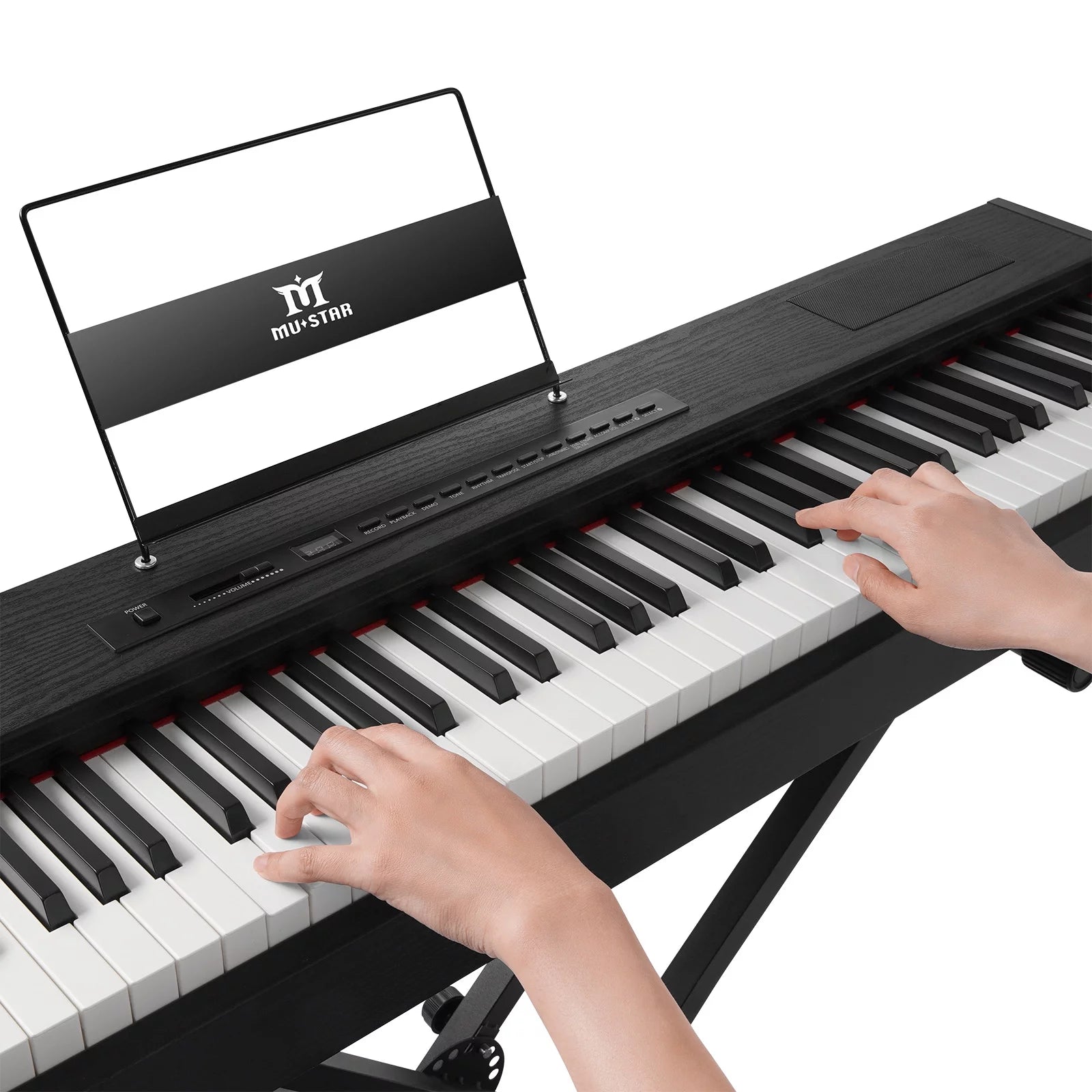 88-Key Digital Piano Weighted Keyboard with Stand, Bluetooth, Pedal, Bag C124