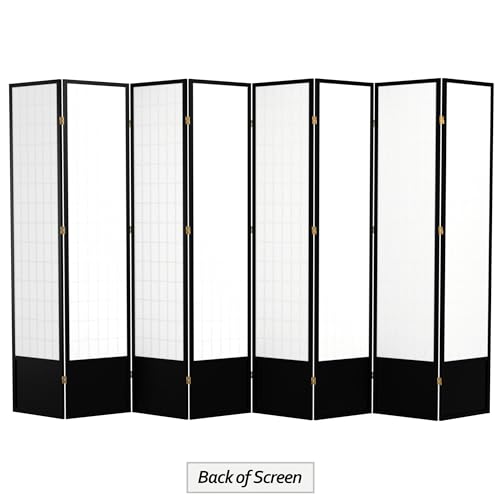 7 ft. Tall Window Pane Shoji Screen Room Divider, 3 Panels T5246