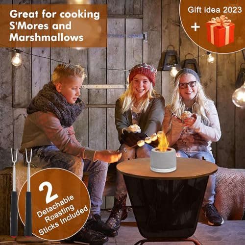 Concrete Tabletop Fire Pit Bowl with Extinguisher H8584