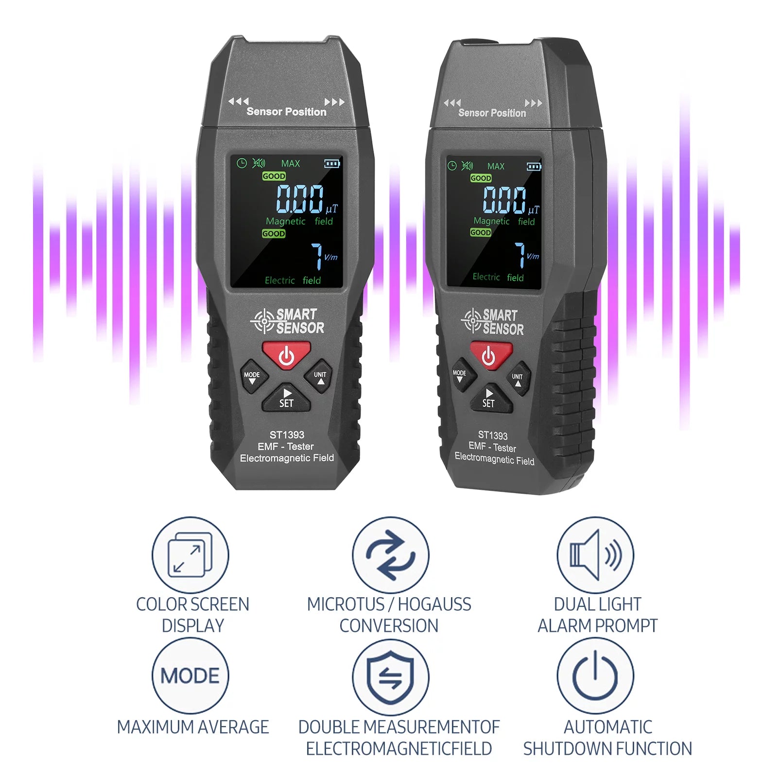 EMF Meter Handheld Digital LCD Radiation Tester I1236