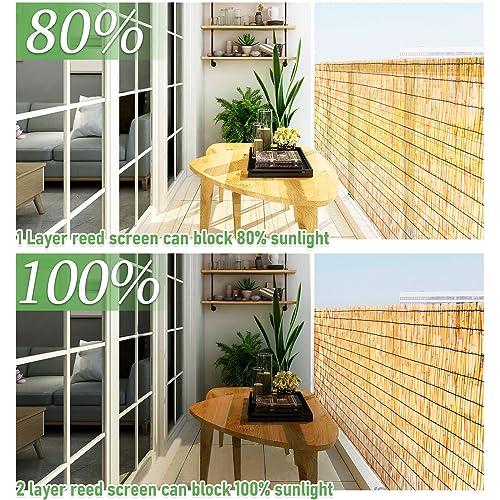 Natural Reed Fencing Privacy Screen for Garden Patio Outdoor Decor V369488