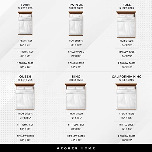 Queen Size Organic Cotton Deep Pocket Bed Sheet Set, Fits 19 inch Mattress, Cream T61150