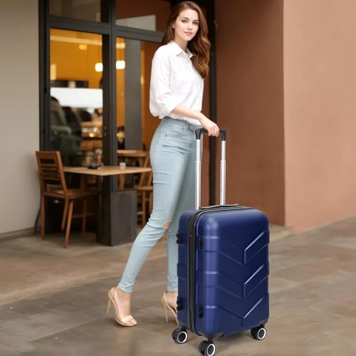 Hardside Carry-On Luggage 22x14x9 with Spinner Wheels R412965