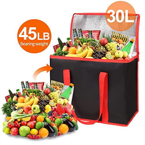 Insulated Food Delivery Bag Hot Cold Meal Carrier Cooler Tote K646948