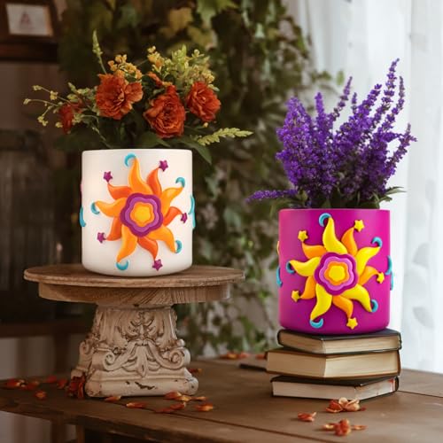 Colorful Planters with Drainage for Indoor Plants W318