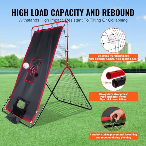 Baseball and Softball Rebounder Net with Pitching Target K192266