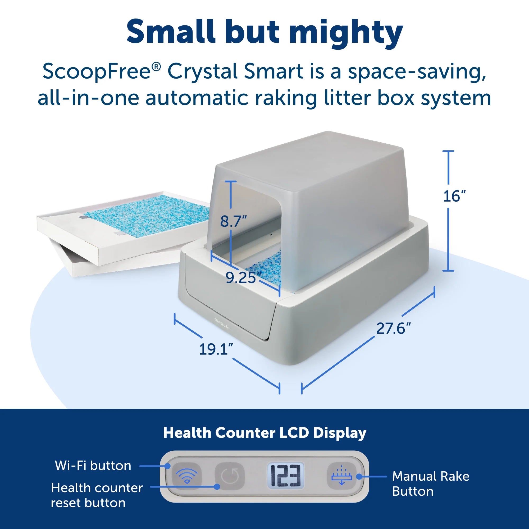 Self-Cleaning Cat Litter Box with Smart App, Front-Entry F4612
