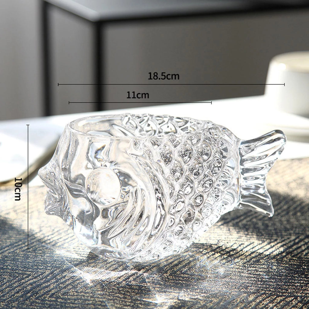Fish Shaped Cocktail Glass, Clear, Medium V2412