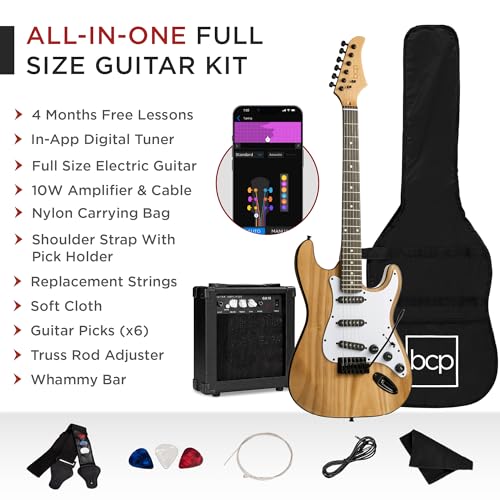 Beginner Electric Guitar Starter Kit with Case, Amp, and Accessories G63095