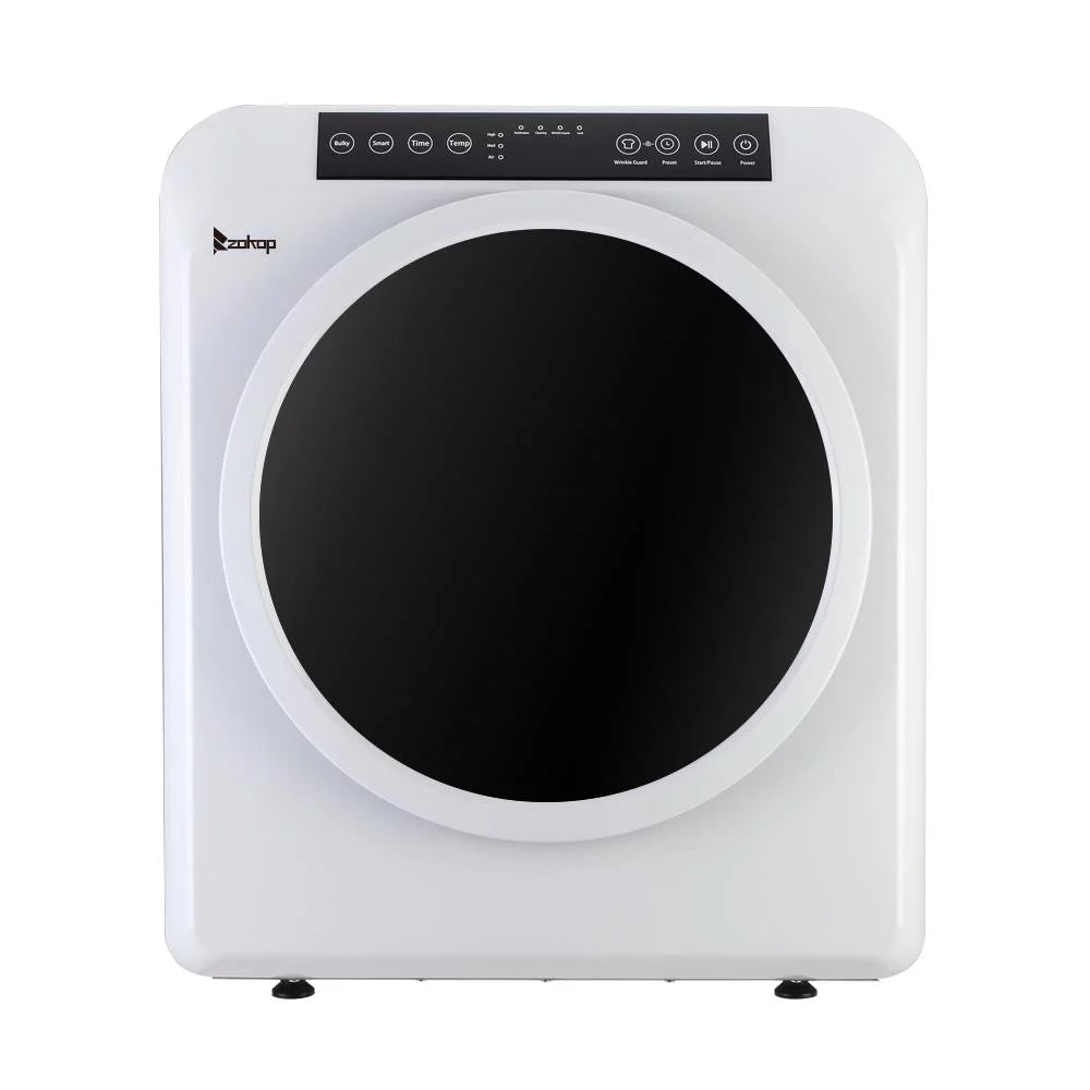 Compact Electric Clothes Dryer 13lbs Capacity Stainless Steel, White F4469