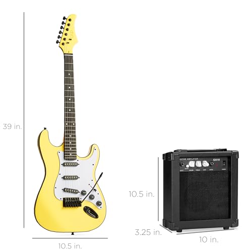 Beginner Electric Guitar Starter Kit with Case, Amp, and Accessories G63095