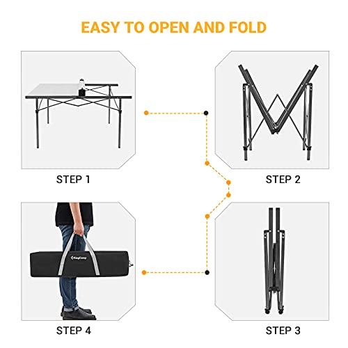 Folding Camping Table Portable Aluminum Roll Up Lightweight for Outdoor Picnic F98743